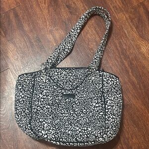 Vera Bradley Black and White Leopard Print Tote